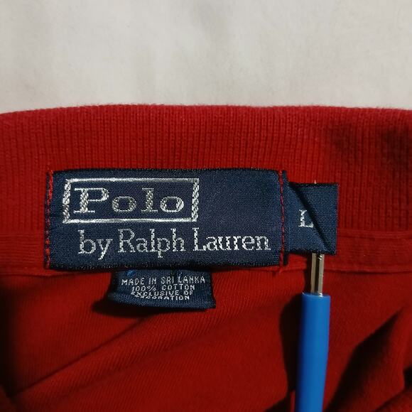 Polo by Ralph Lauren Men's Large Red Long-Sleeved Polo Shirt W/Pony 100% Cotton - Picture 2 of 11